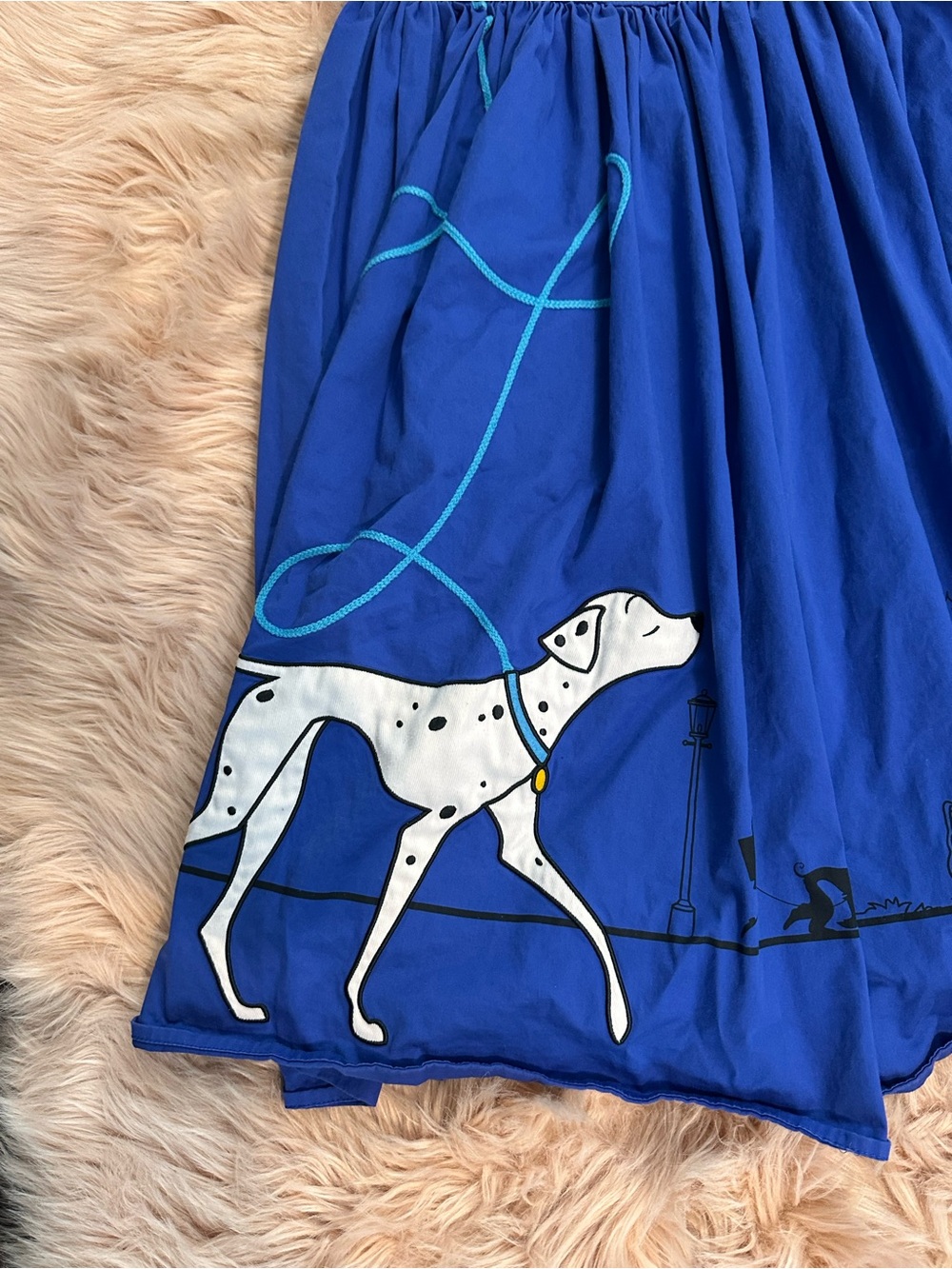 Disney Parks Dress Shop 101 Dalmatians Perdita Dress Pockets Blue  Sz small - Picture 3 of 7